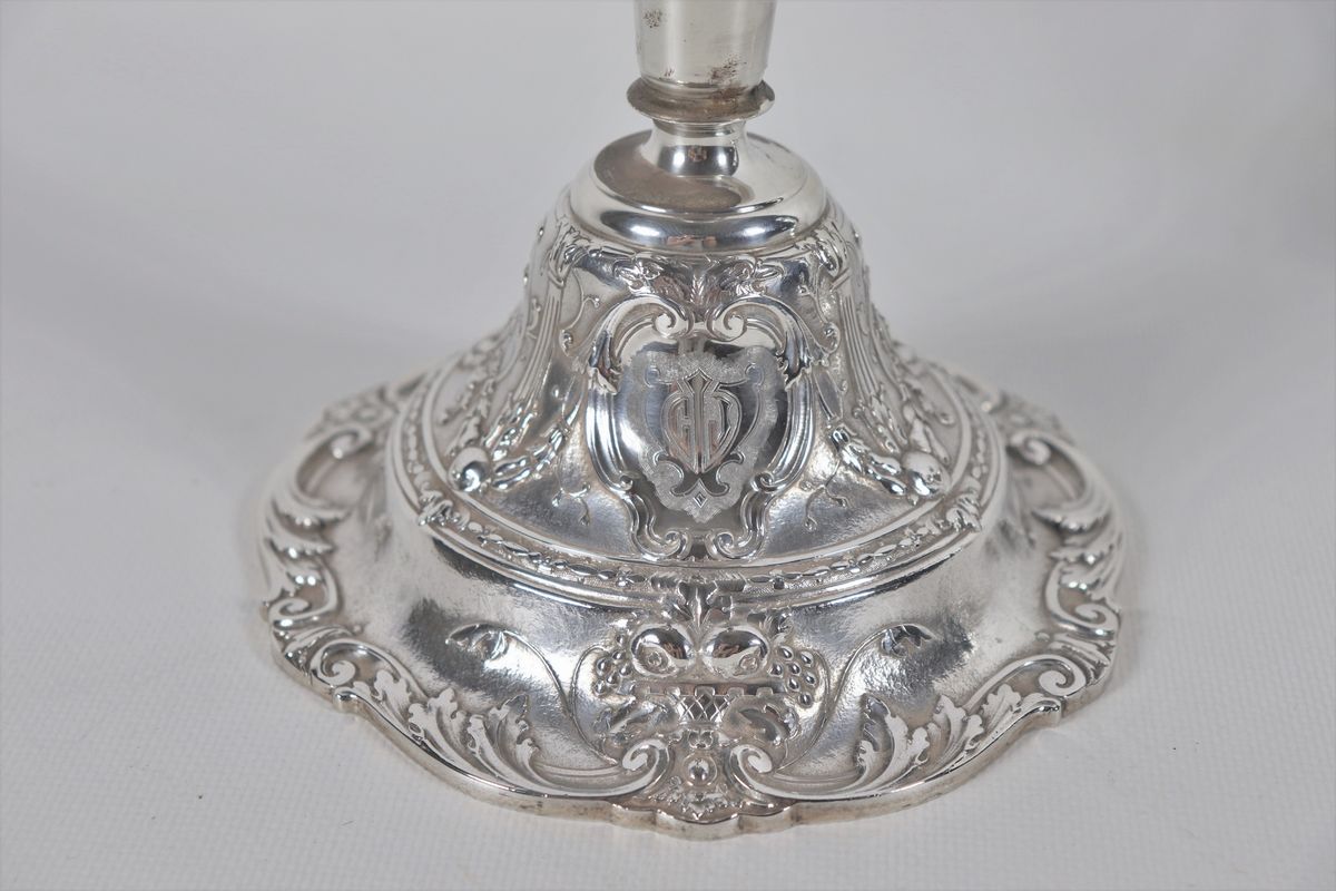 Coppia di candelieri in argento Sterling 925 Argentiere Gorham