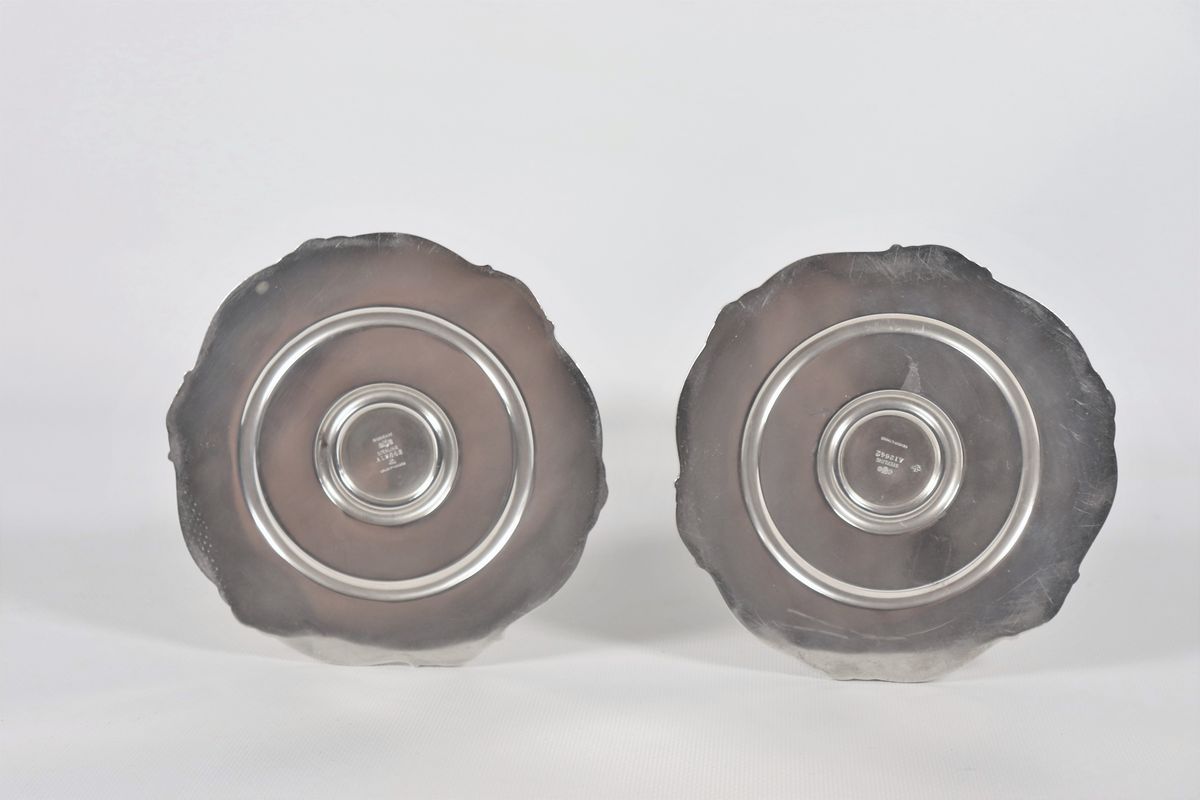 Coppia di candelieri in argento Sterling 925 Argentiere Gorham