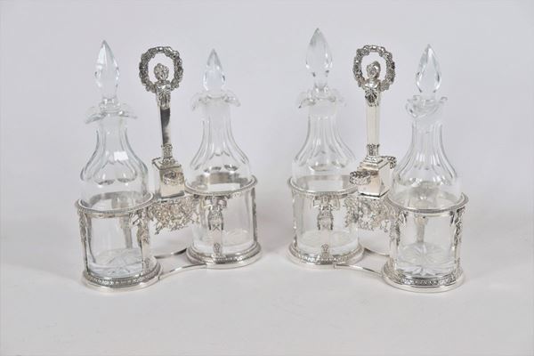 Pair of silver cruets