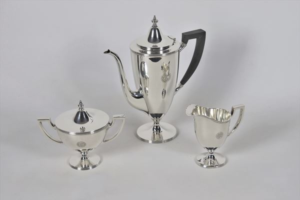 Coffee service in American 925 Sterling silver. Signed Tiffany & Co (3 pcs)