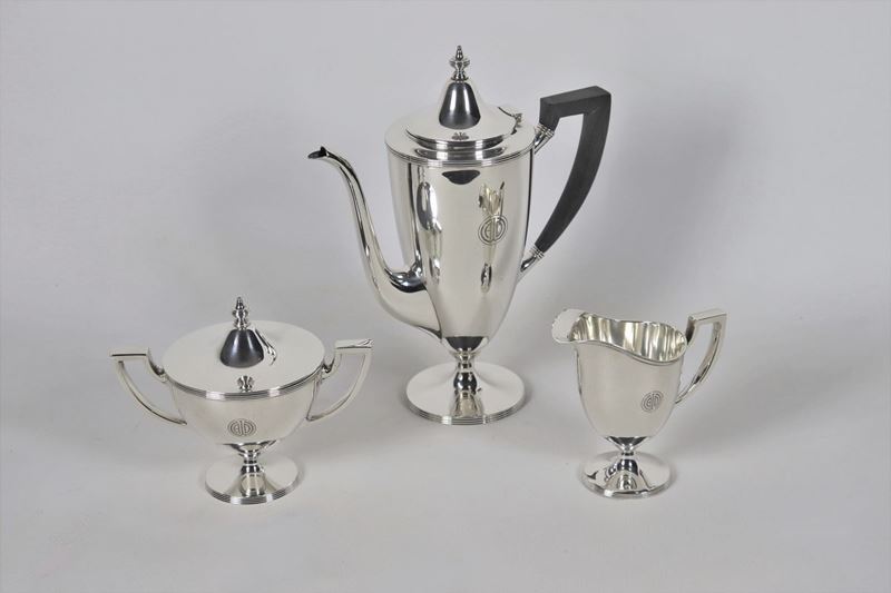 Servizio da caffè in argento americano Sterling 925. Firmato Tiffany & Co (3 pz)