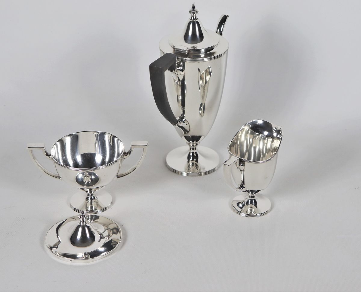 Servizio da caffè in argento americano Sterling 925. Firmato Tiffany & Co (3 pz)