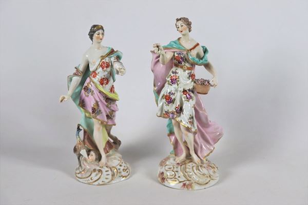 Pair of porcelain sculptures "Spring and Summer"