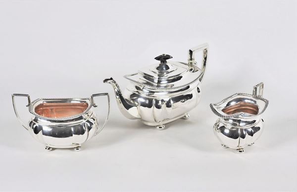 Edward VII silver tea set (3 pcs)