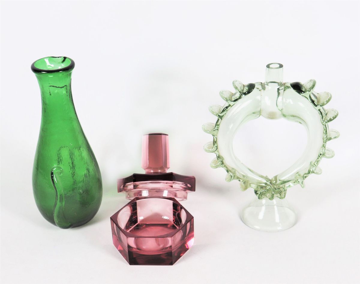 Lotto in cristallo e vetro (3 pz)