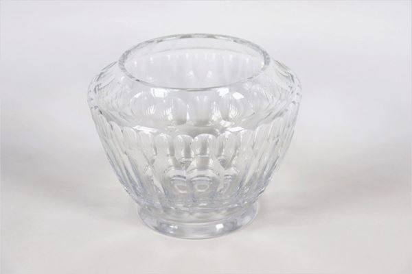 Grande bowl in cristallo sfaccettato