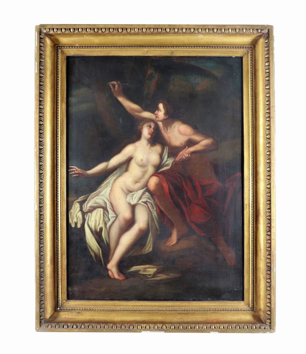 "Venere e Adone" dipinto ad olio su tela