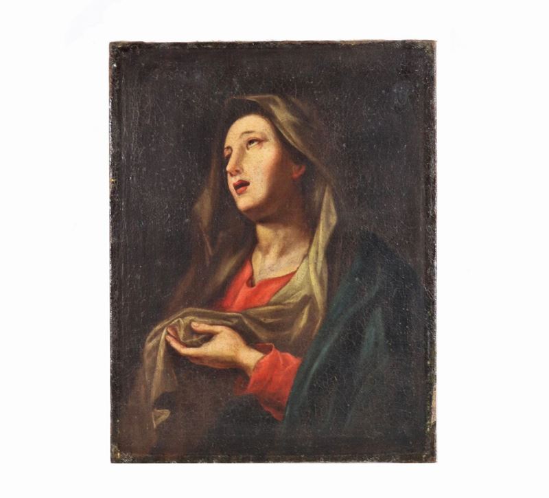 "Madonna in estasi" dipinto ad olio su tela