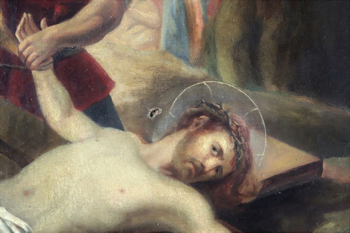 'La Crocifissione' dipinto ad olio su tela