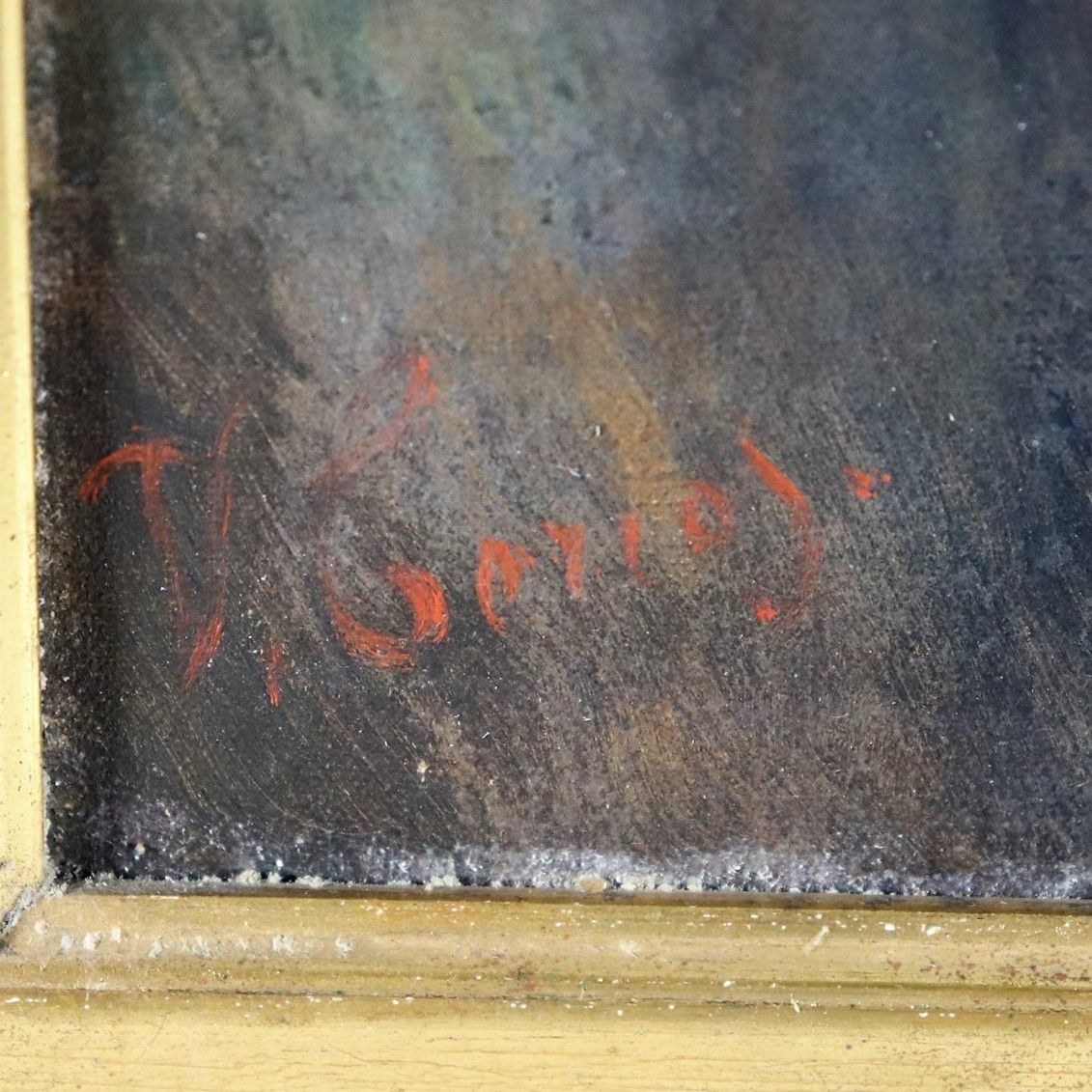 "Ragazza sorridente". Firmato, dipinto ad olio su tela