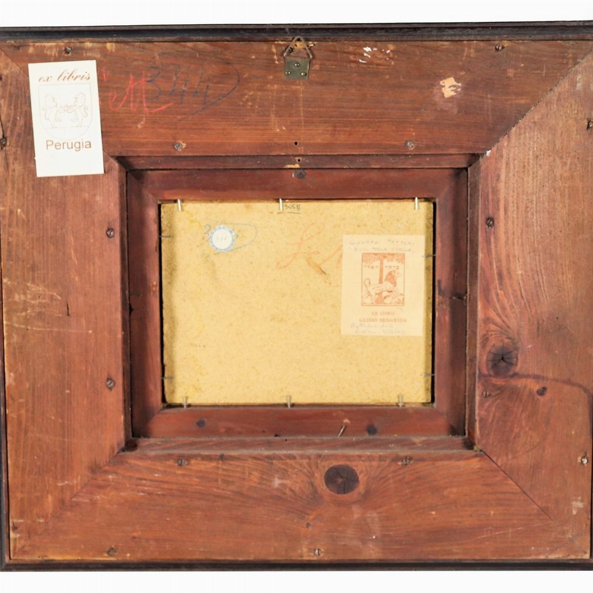 "Buoi nella stalla" piccolo dipinto ad olio su cartone