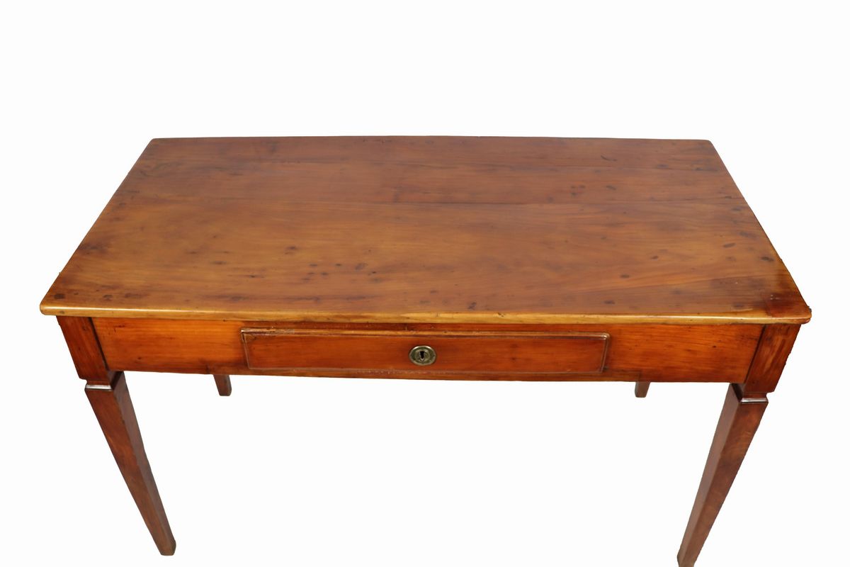 Tavolo scrivania toscano da centro in ciliegio