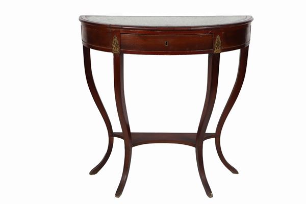 Small Tuscan console in mahogany of the Impero line
