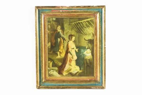 Small oleograph "The Nativity"