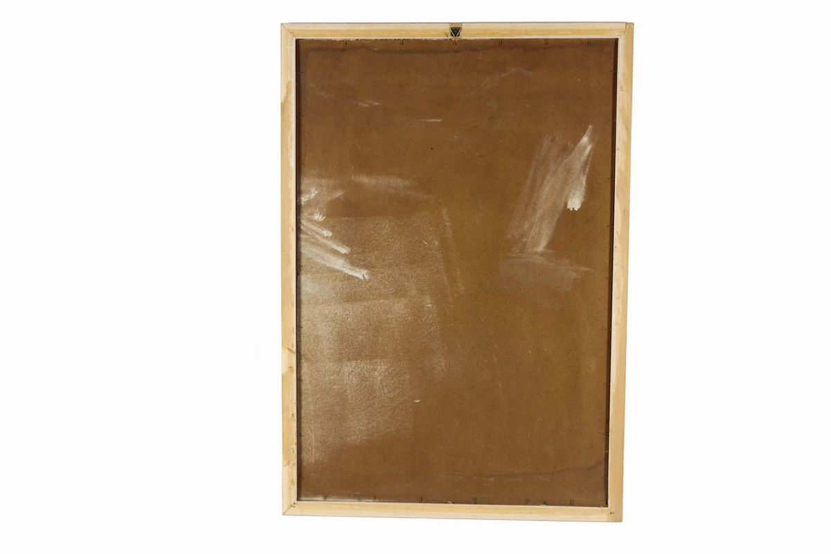 Pannello dipinto su masonite "Allegoria di putti"