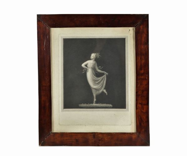 Antique print "Vestal Pompeian"