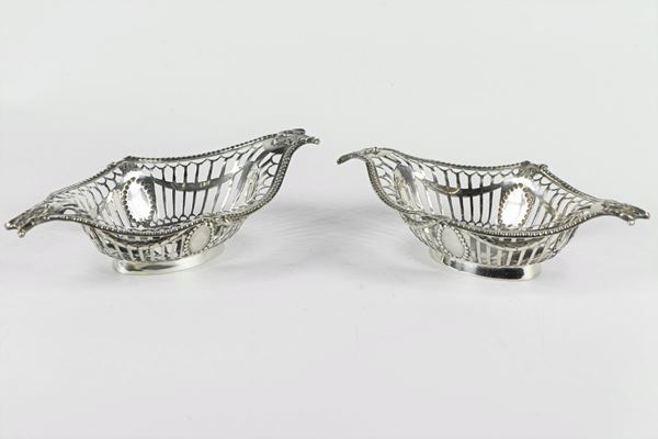 Pair of silver baskets from the Queen Victoria era