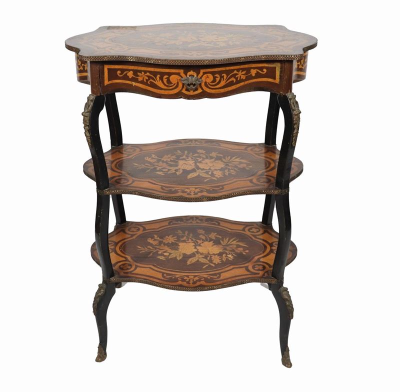 Gueridon francese detto "a rognon" in mogano