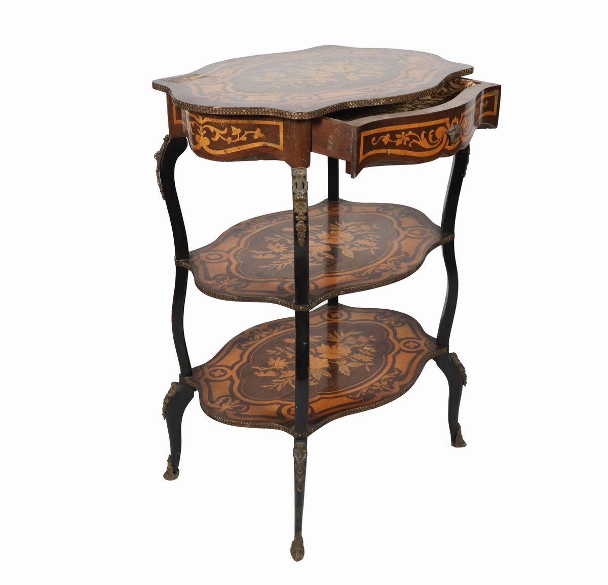 Gueridon francese detto "a rognon" in mogano