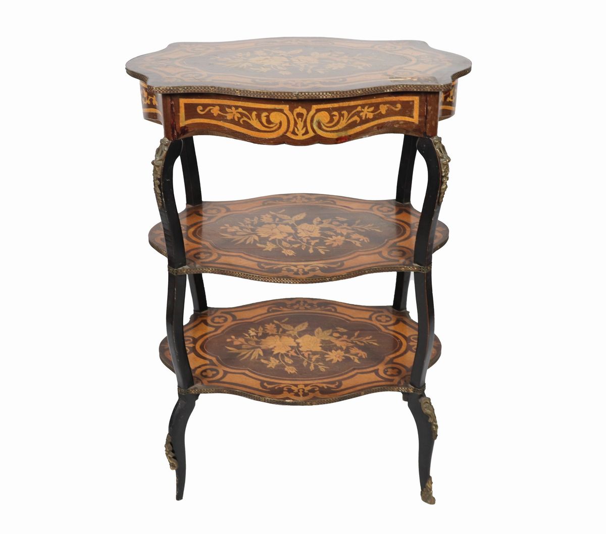 Gueridon francese detto "a rognon" in mogano