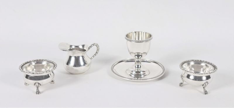 Set da tavolo in argento (4 pz) gr. 200