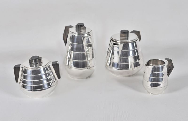 Servizio da tè e caffè Decò in argento titolo 950 (4 pz)