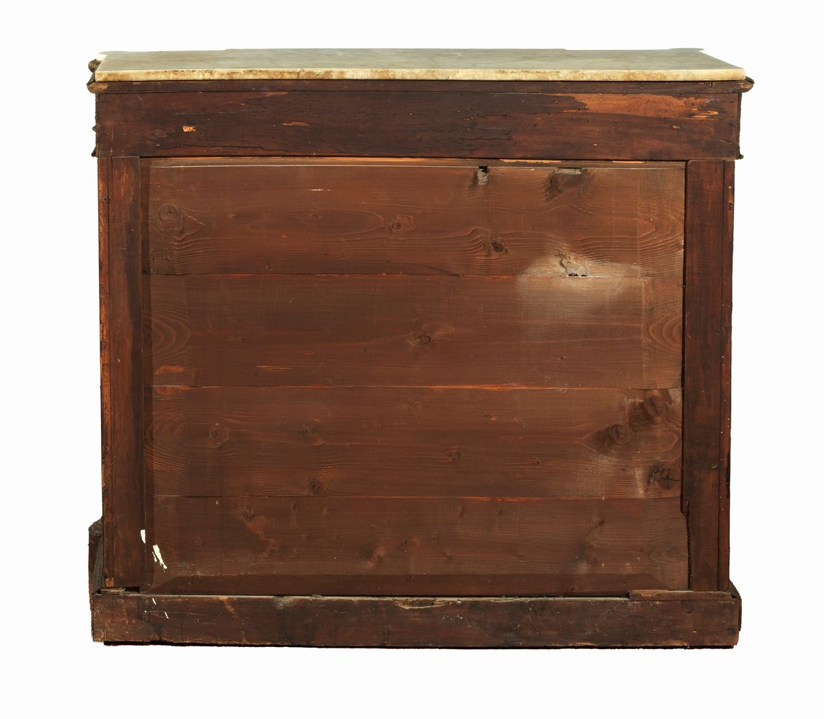 Credenza francese Napoleone III in legno ebanizzato con intarsi in metallo dorato alla maniera Bo...