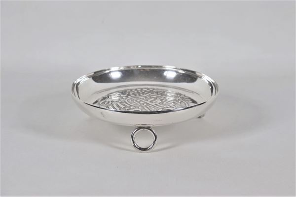 Small round stand in Mexican sterling silver 925 gr. 400