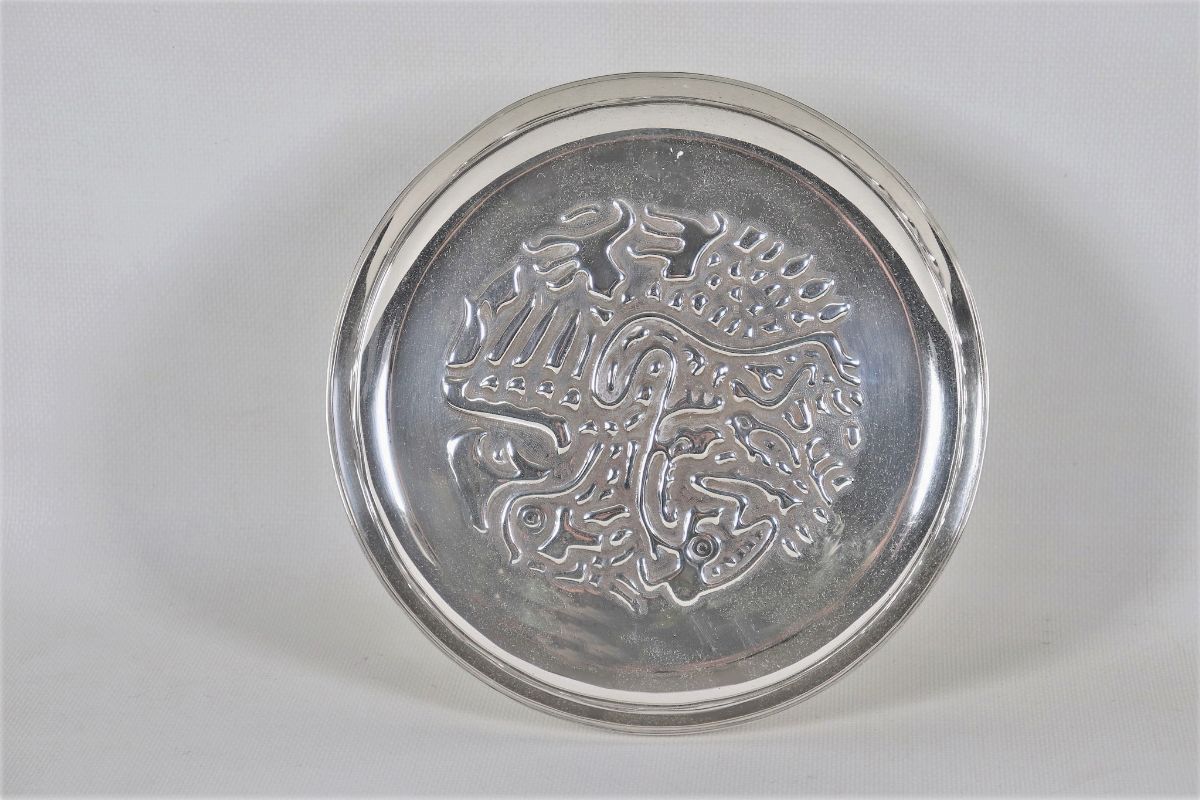 Piccola alzata tonda in argento messicano Sterling 925 gr. 400