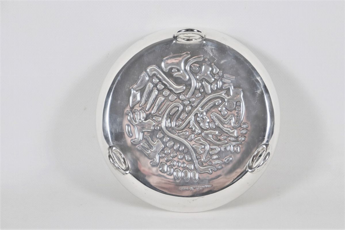 Piccola alzata tonda in argento messicano Sterling 925 gr. 400
