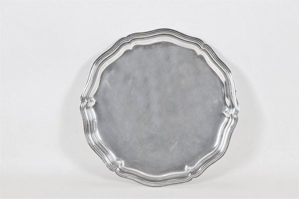 Piatto tondo in argento gr. 410