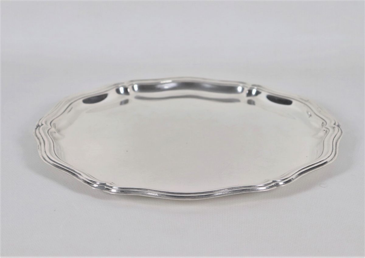Piatto tondo in argento gr. 410