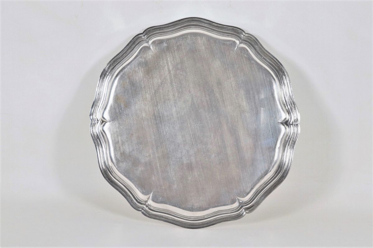 Piatto tondo in argento gr. 410