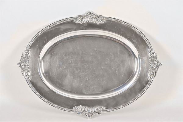 Grande vassoio ovale in argento americano Sterling 925 gr. 1360