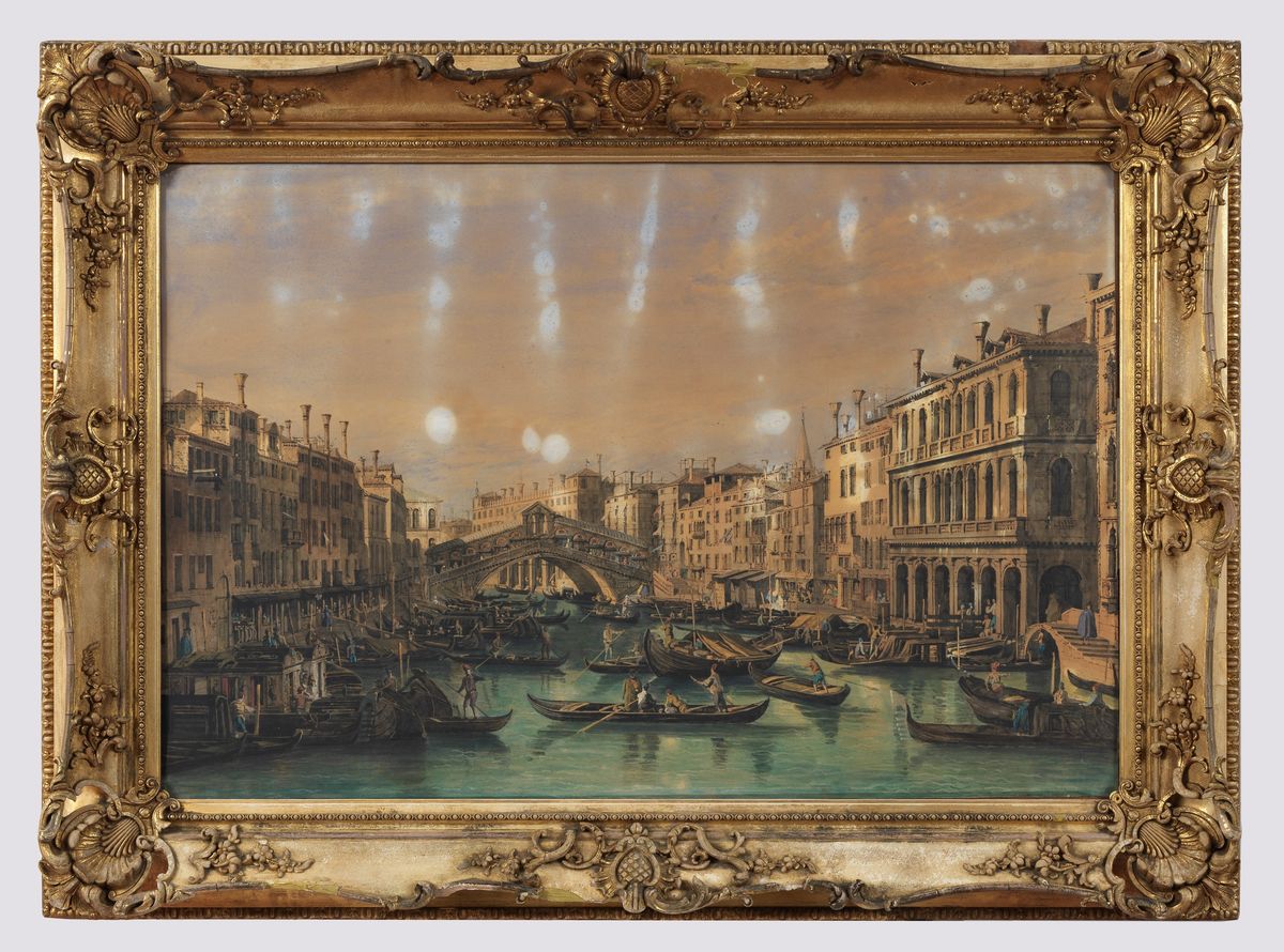 'Vedute di Venezia' coppia di acquarelli su carta