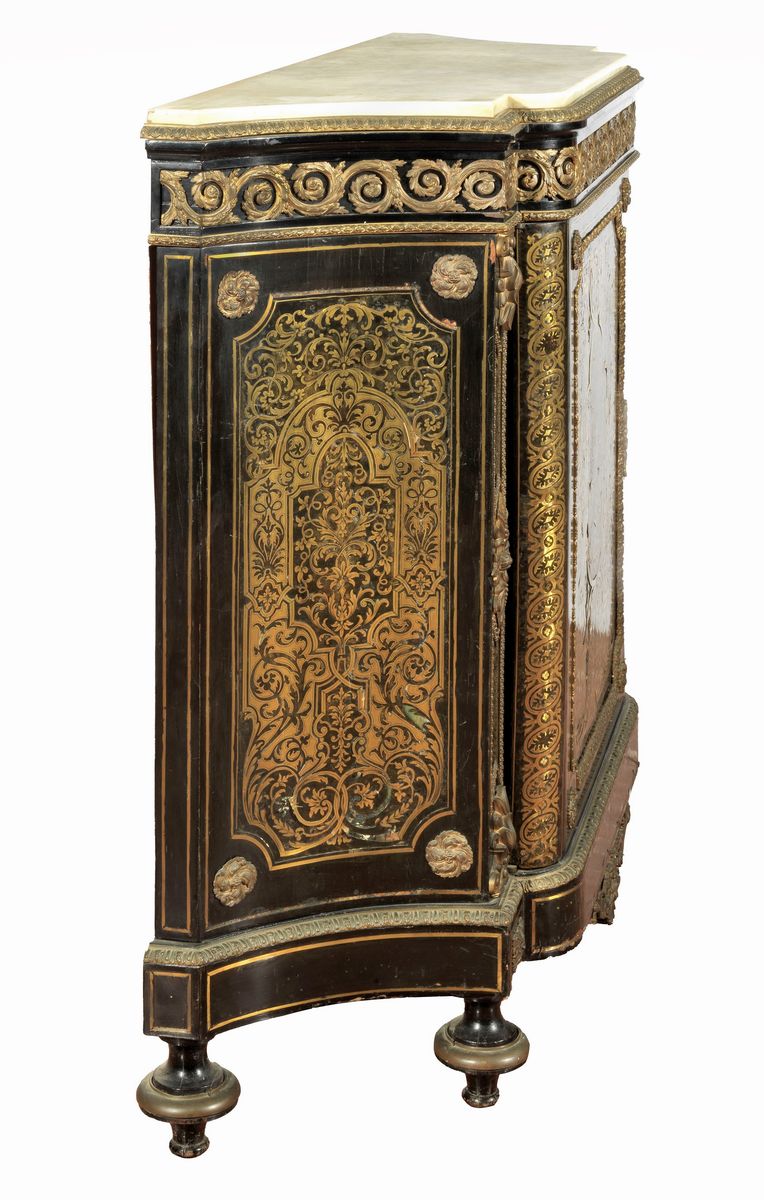 Antica credenza francese Napoleone III (1852 - 1870) in legno ebanizzato