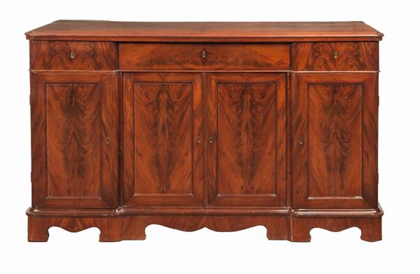 Antique mahogany and mahogany feather servant