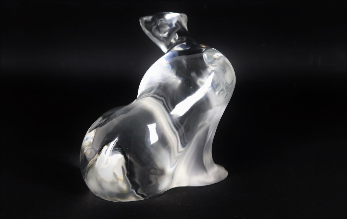 Scultura "Orso polare" in cristallo francese di Lalique