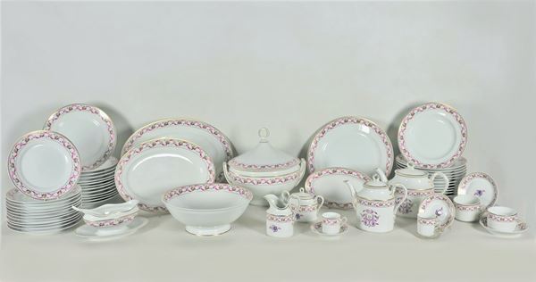 Richard Ginori white porcelain dinner set (90 pcs)