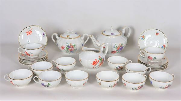 Servizio da tè in porcellana francese Limoges (15 pz)