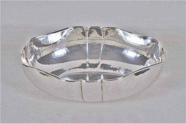 Fruttiera ovale in argento gr. 410