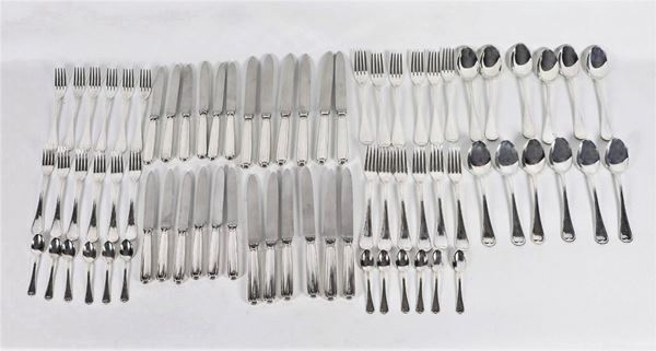 Cutlery set in silver metal Marcato Calegaro - Italy (72 pcs)