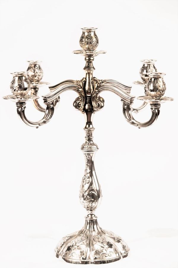 Candelabro in argento 