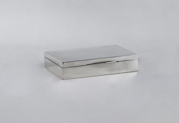 Cigarette case in silver and wood from the George V era