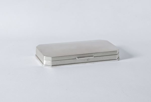 Octagonal cigarette case in silver title 925 gr. 570