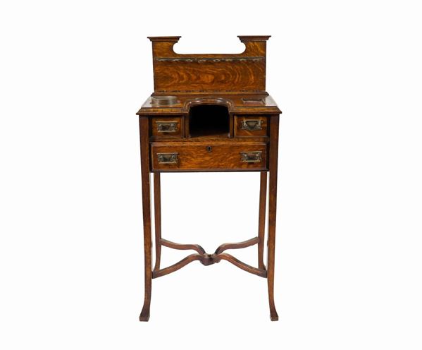 Antique smoking cabinet in walnut and oak