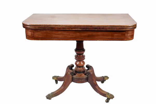 Regency game table in mahogany