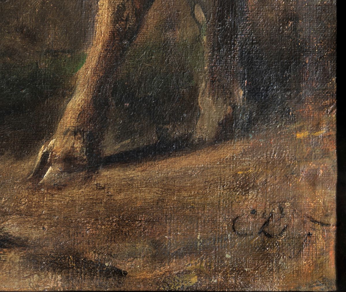 "Paesaggio con buttero e bufala" dipinto ad olio su tela di ottima esecuzione pittorica