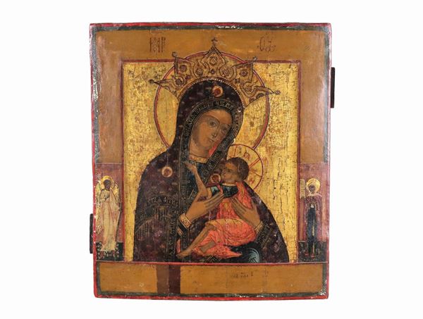 Icona dipinta su tavola "Madonna di Dio da Tutti Lodata"
