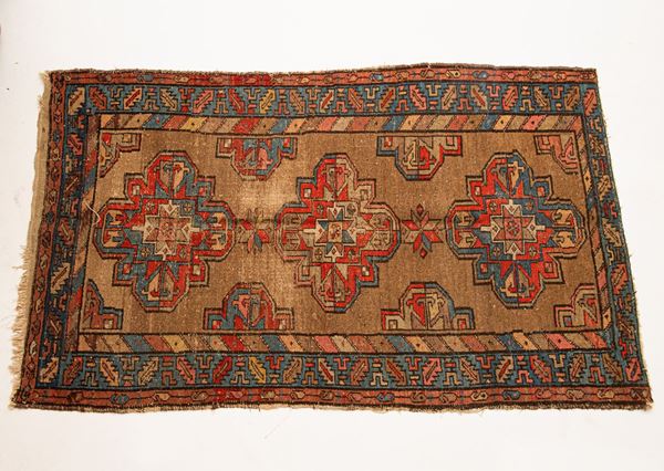 Persian carpet with geometric motifs